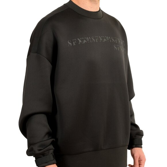 Scuderia Ferrari X Puma Men's Black Logo Print Crewneck Sweatshirt US M IT 50 - Picture 2 of 5